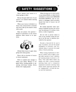 Alternative view of John Deere 420 Tractors Operator's Manuals (OMT40457)