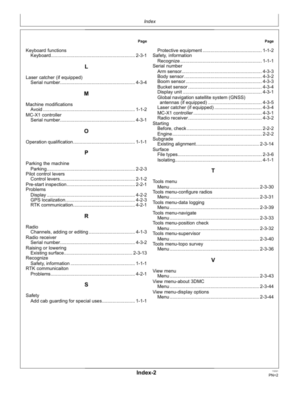 John Deere GRADE GUIDANCE, 210G, 210GLC, 350GLC, 470GLC Excavators Operator's Manuals (OMT411561X19) - Image 2