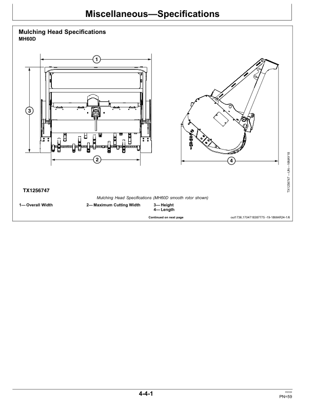 John Deere MH60D, MH72D, MK76, SM60 Worksite Pro Attachments Operator's Manuals (OMT412343X19) - Image 2