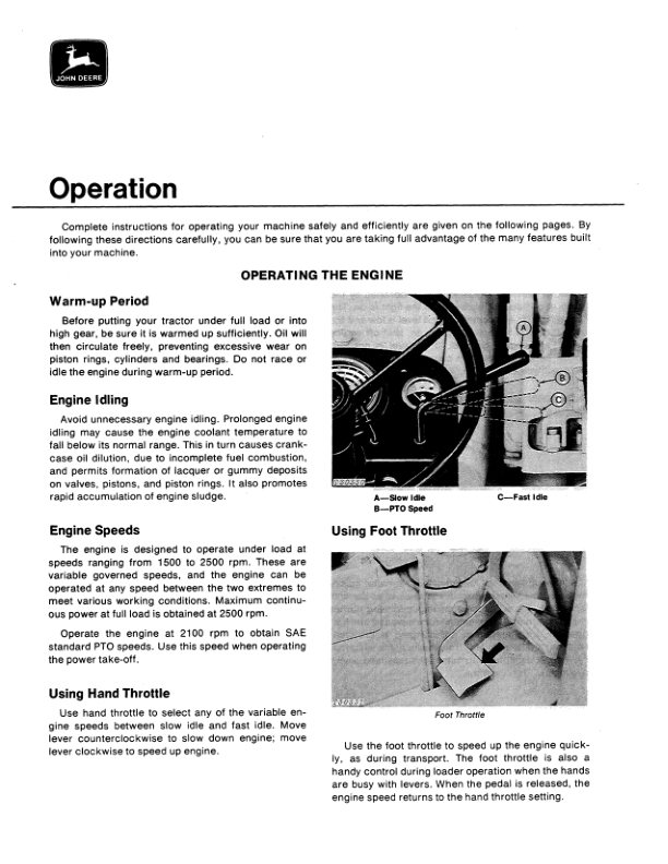 John Deere 300 Backhoes Operator's Manuals (OMT42365) - Image 2