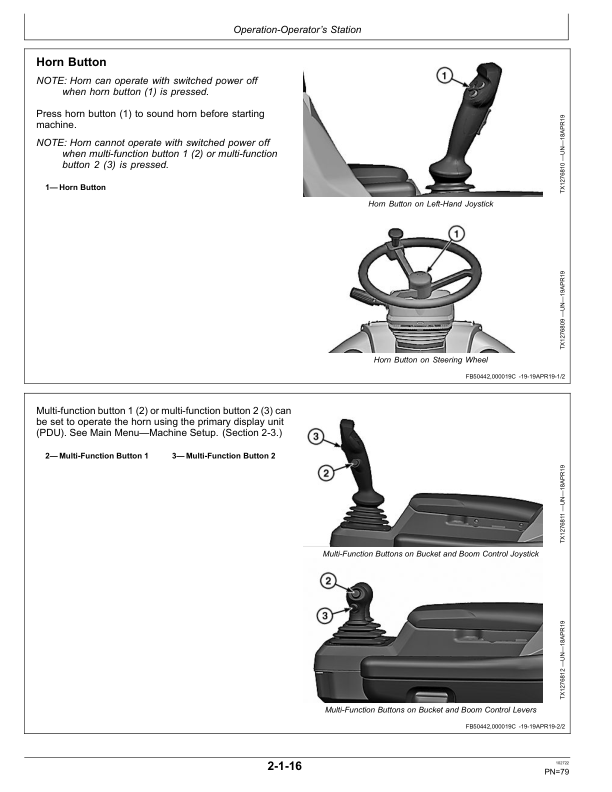 John Deere 844L Loaders Operator's Manuals (OMT426216X19) - Image 2