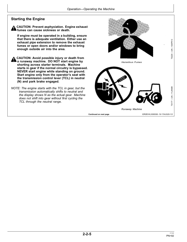 John Deere 310SL Backhoe Loaders Operator's Manuals (OMT426487X19) - Image 2