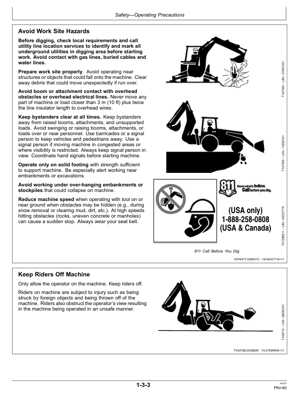 John Deere 310SL HL, 410L Backhoe Loaders Operator's Manuals (OMT426488X19) - Image 2