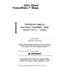 John Deere TIMBERMATIC MAPS, ALL MODELS Tracked Feller Bunchers Operator's Manuals (OMT433361)