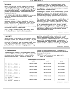 Alternative view of John Deere 744L, 824L, 844L, 844LAH Loaders Operator's Manuals (OMT433567)