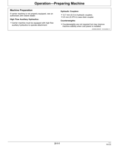 Alternative view of John Deere CP18E, CP24E, CP30E Worksite Pro Attachments Operator's Manuals (OMT443344X019)
