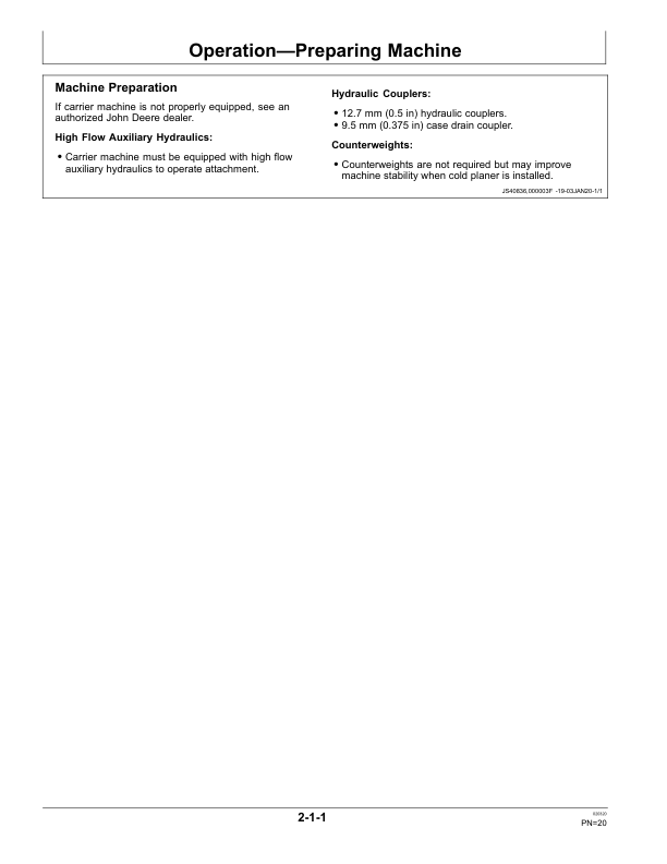 John Deere CP18E, CP24E, CP30E Worksite Pro Attachments Operator's Manuals (OMT443344X019) - Image 2