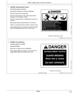 Alternative view of John Deere RE40, RE50 Attachments Operator's Manuals (OMT462896X019)
