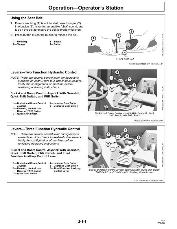 John Deere 544 G Loaders Operator's Manuals (OMT468695X019) - Image 2