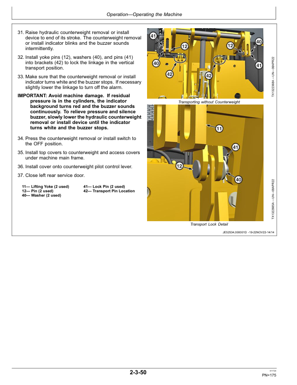 John Deere 470 P Excavators Operator's Manuals (OMT471214X019) - Image 3