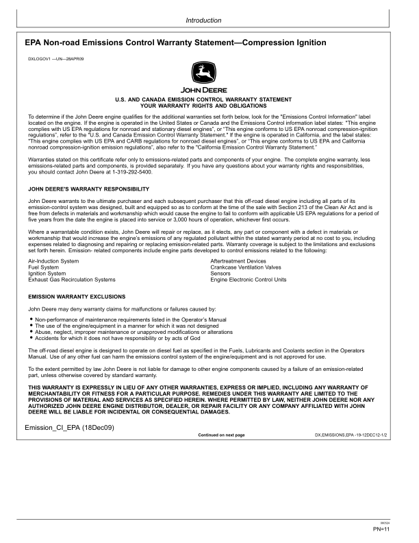 John Deere 160 P Excavators Operator's Manuals (OMT473388X019) - Image 2
