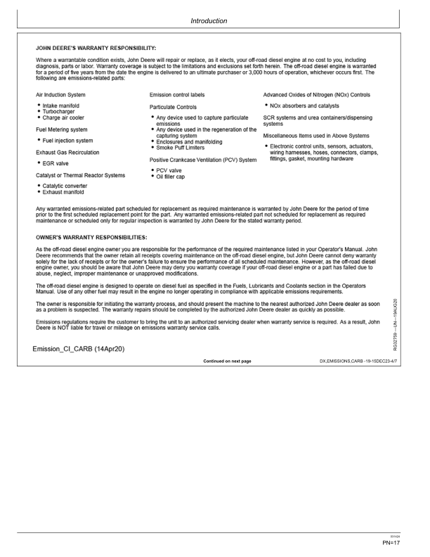 John Deere 944 X Loaders Operator's Manuals (OMT475046X019) - Image 2