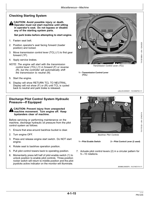 John Deere 410 P Backhoe Loaders Operator's Manuals (OMT475668X019) - Image 3
