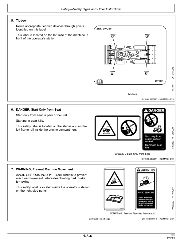 John Deere 210 G Tractor Loader Operator's Manuals (OMT475827X019) - Image 2