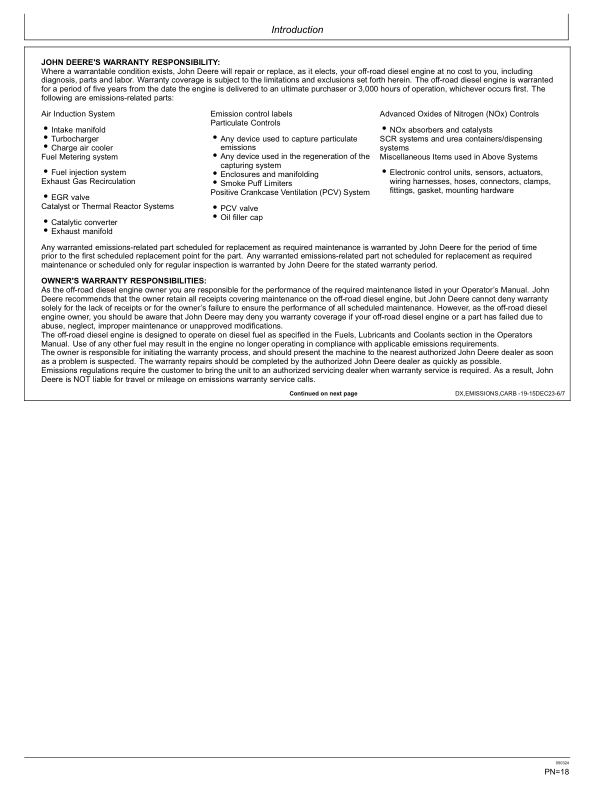 John Deere 2156G Forestry Excavator Operator's Manuals (OMT477400X019) - Image 2