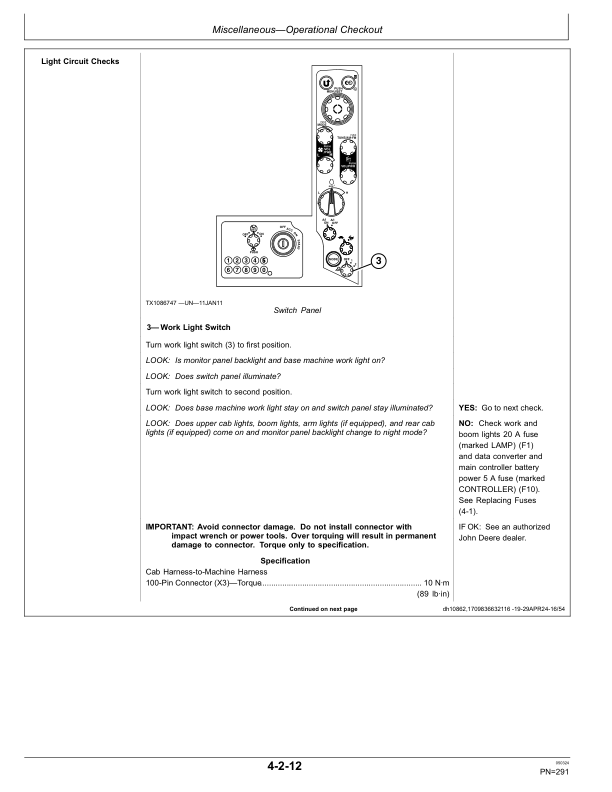 John Deere 2654GLC Forestry Excavator Operator's Manuals (OMT477402X019) - Image 2