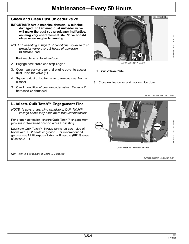 John Deere 316GR, 318G Skid Steers Operator's Manuals (OMT483072X019) - Image 2