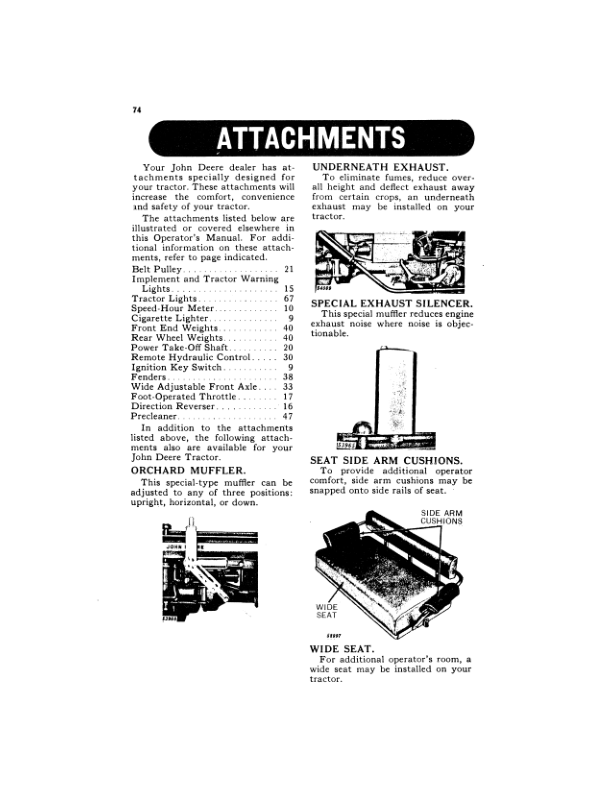 John Deere 420 Row-Crop Utility Tractor (125001-) Operator's Manual (OMT48757) - Image 2
