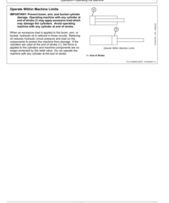 Alternative view of John Deere 870GLC Excavators Operator's Manuals (OMT489514X019)
