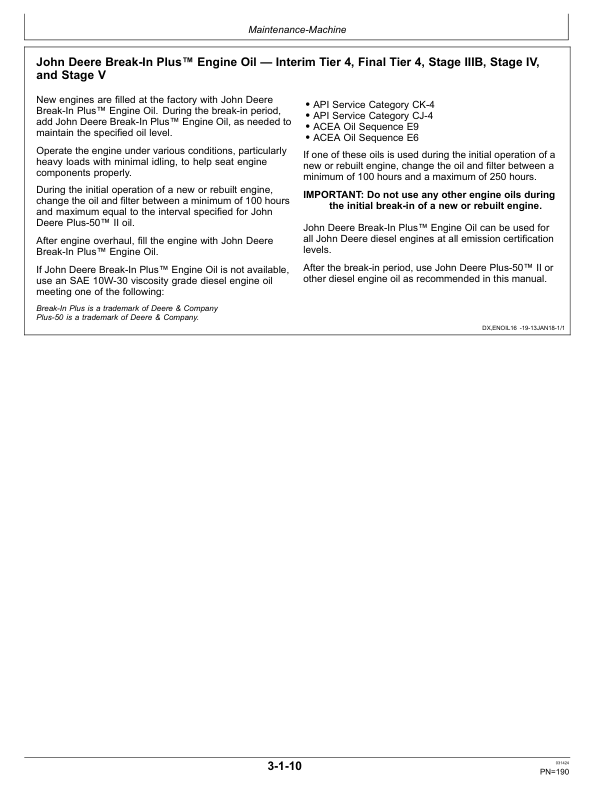 John Deere 824 X Loaders Operator's Manuals (OMT498146X019) - Image 2
