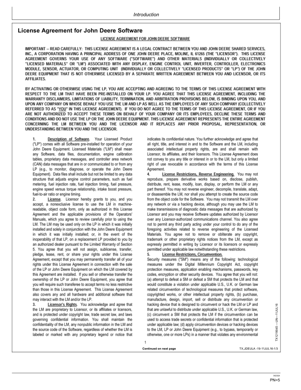 John Deere 200 G Excavators Operator's Manuals (OMT499736X019) - Image 2