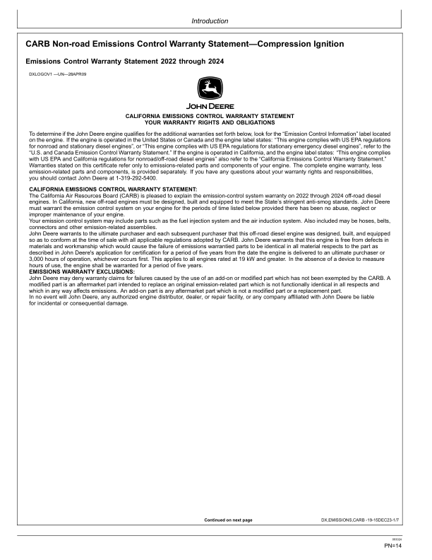 John Deere 903M, 953M, 959M Tracked Feller Bunchers Operator's Manuals (OMT499995X019) - Image 3