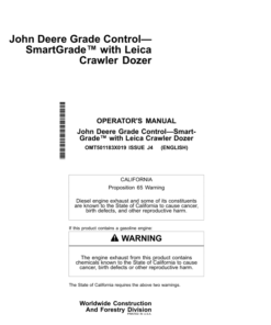 John Deere 450 P, 550 P, 650 P Crawler Dozers Operator's Manuals (OMT501183X019)