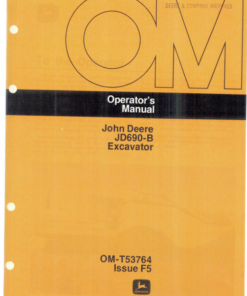 John Deere 690B Excavators Operator's Manuals (OMT53764)
