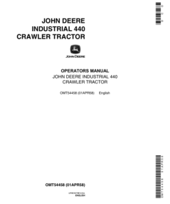 John Deere 440IC Crawlers Operator's Manuals (OMT54458)