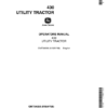 John Deere 430 Utility Tractor Operator's Manual (OMT64558)