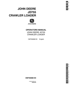 John Deere 755 Crawlers Operator's Manuals (OMT66988)