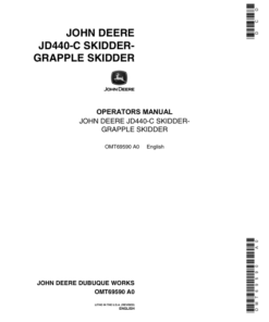 John Deere 440C Skidders Operator's Manuals (OMT69590)