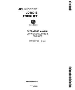 John Deere 480B Forklifts Operator's Manuals (OMT69917)
