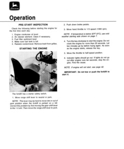 Alternative view of John Deere 480B Forklifts Operator's Manuals (OMT69917)