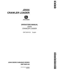 John Deere 555 Crawlers Operator's Manuals (OMT70878)