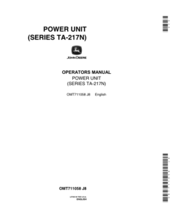 John Deere TA-217N Power Unit Operator's Manual (OMT711058)