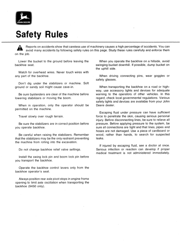 John Deere 9550 Attachments Operator's Manuals (OMT73799) - Image 2