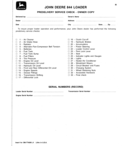 Alternative view of John Deere 844 Loaders Operator's Manuals (OMT74006)