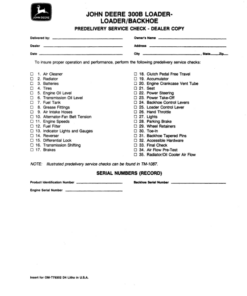Alternative view of John Deere 300B Backhoes Operator's Manuals (OMT79302)