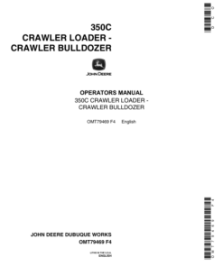 John Deere 350C Crawlers Operator's Manuals (OMT79469)