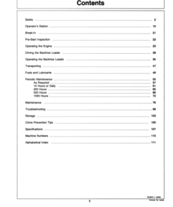 Alternative view of John Deere 610B Backhoes Operator's Manuals (OMT82175)