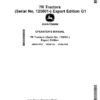 John Deere 7R 210, 7R 230, 7R 250, 7R 270, 7R 290, 7R 310, 7R 330, 7R 350 (7R) Tractors (125001-) (Export Edition) Operator's Manual (OMTA22622)