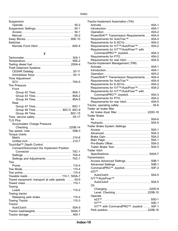 John Deere 7R 210, 7R 230, 7R 250, 7R 270, 7R 290, 7R 310, 7R 330, 7R 350 (7R) Tractors (125001-) (Export Edition) Operator's Manual (OMTA22622) - Image 4