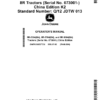 John Deere 8R Tractors K2 Standard Number: Q/12 JDTW 013 (073001-074000) (China Edition) Operator's Manual (OMTA28852TCU)