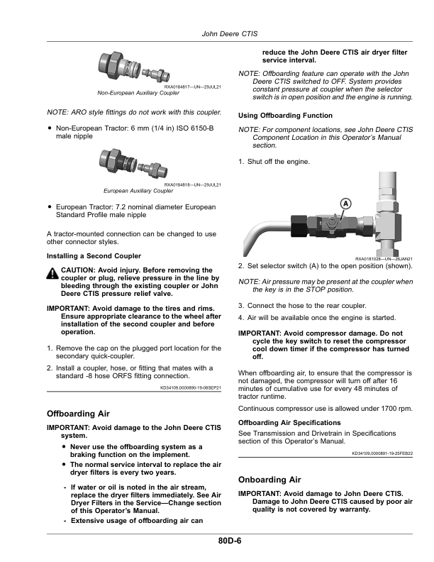 John Deere 8R Tractors G3 (240001-) (European Edition) Operator's Manual (OMTA30775) - Image 3