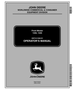John Deere 1435 & 1445 Front Mower (010001-) Operator's Manual (OMTCU13566)