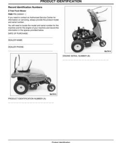 John Deere F680 ZTRAK Front Mower (020001-) Operator's Manual (OMTCU14008)
