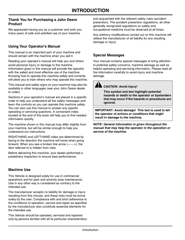 John Deere 3215B - Turf System I 3225B & 3235B - Turf System II Lightweight Fairway Mowers Export Edtion (010001-030000) Operator's Manual (OMTCU14443) - Image 3