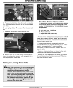 Alternative view of John Deere 1600 & 1620 Wide Area Mower (010001-) Operator's Manual (OMTCU14565)