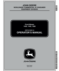 John Deere 1435, 1445 & 1565 Front Mower Operator's Manual (OMTCU15665)